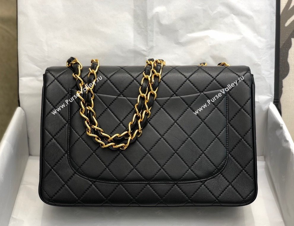 Chanel Vintage Quilted Leather Flap Bag A088 Black/Gold 2021 (SM-211115053)