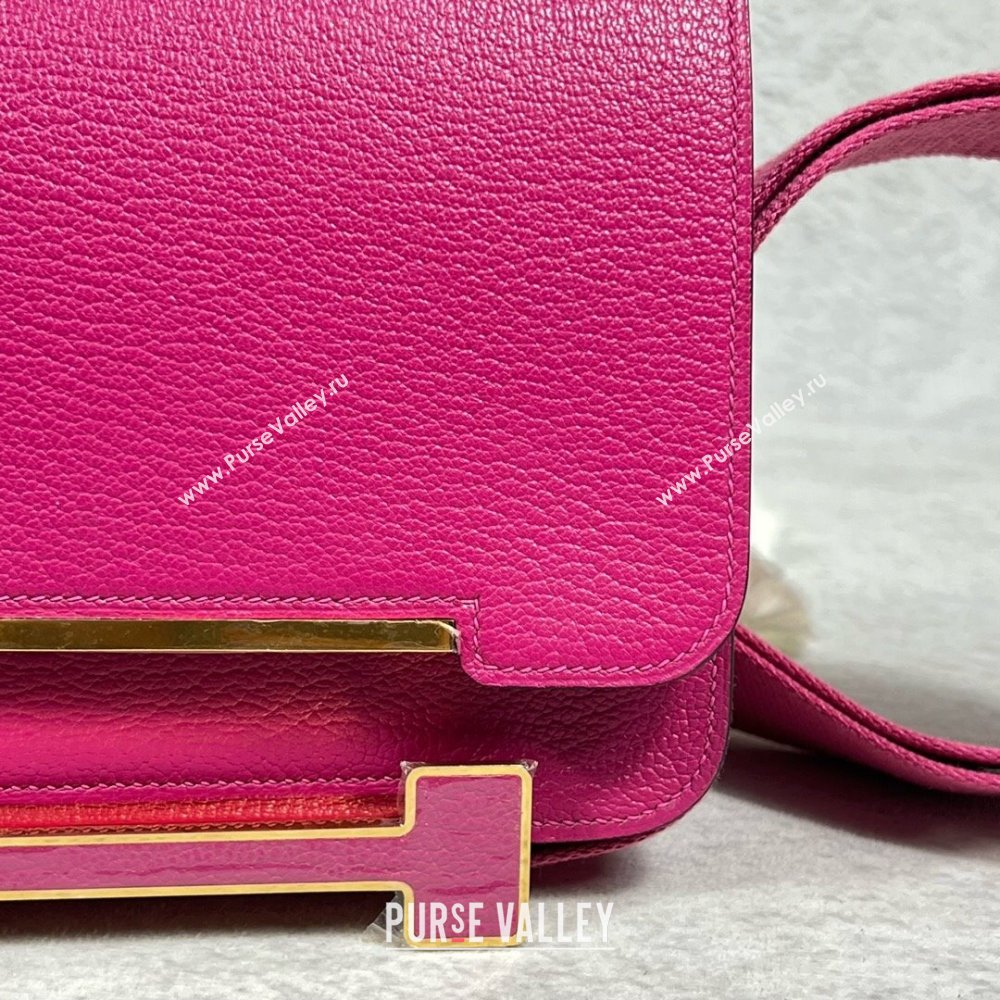 Hermes Geta Bag in Chevre Mysore Leather Rosy 2024(Full Handmade) (XYA-24111503)