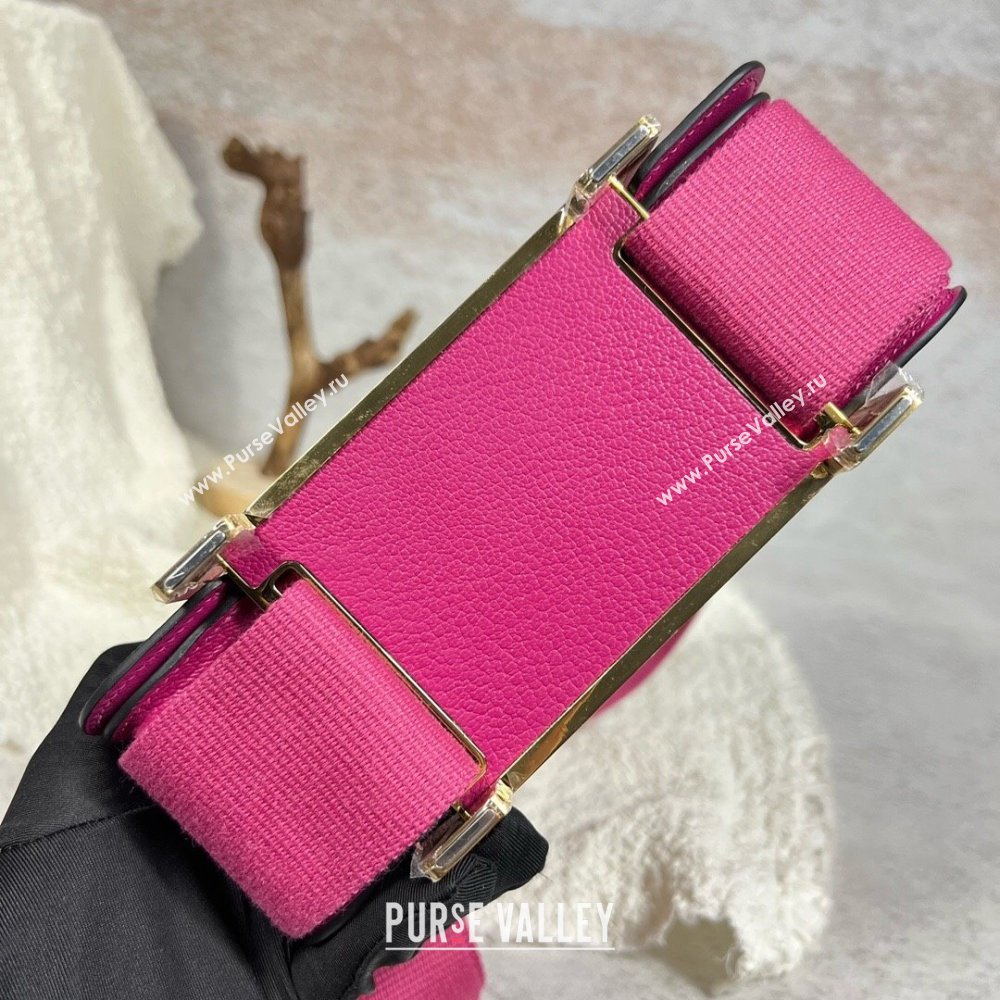 Hermes Geta Bag in Chevre Mysore Leather Rosy 2024(Full Handmade) (XYA-24111503)