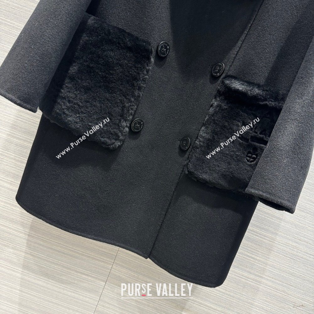 Prada Cashmere Coat P102009 Black 2023 (Q-23102009)