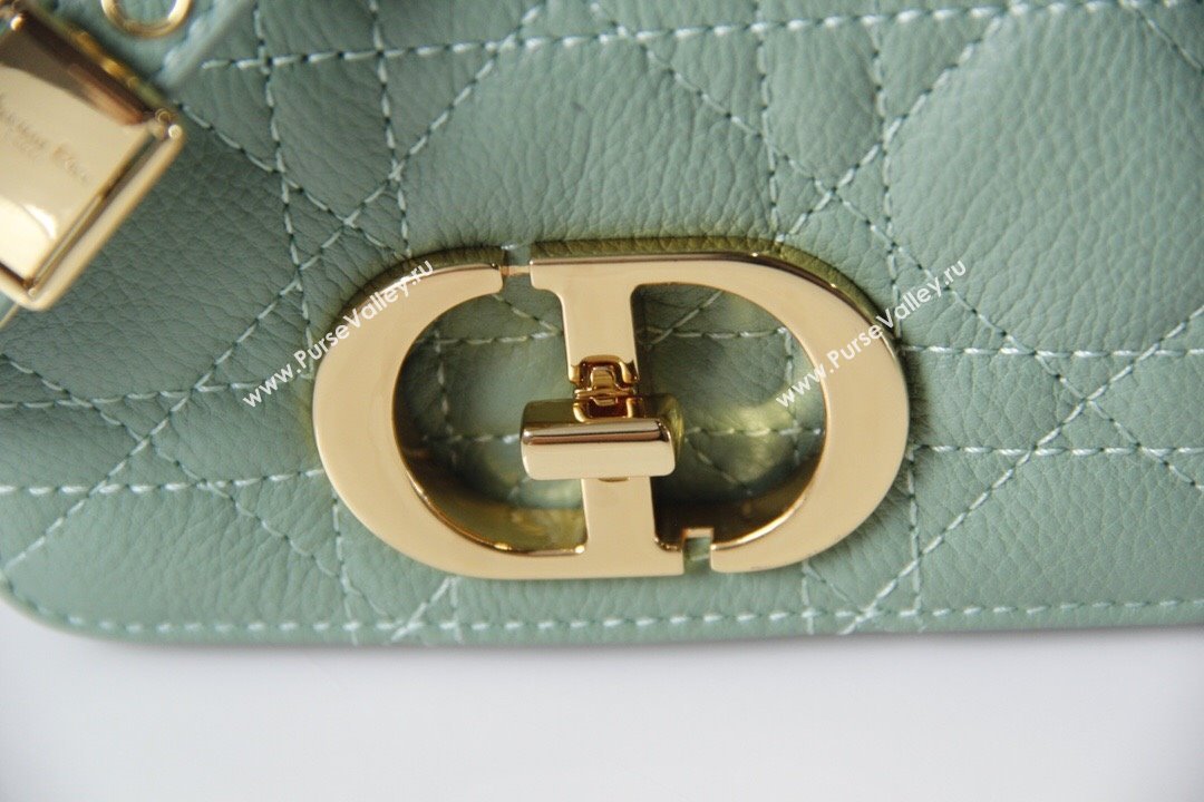 Dior Micro Caro Bag in Green Supple Cannage Calfskin 2024 (DMZ-241812 )