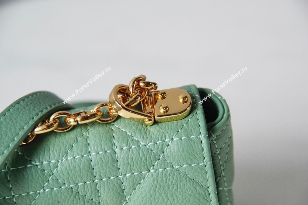 Dior Micro Caro Bag in Green Supple Cannage Calfskin 2024 (DMZ-241812 )