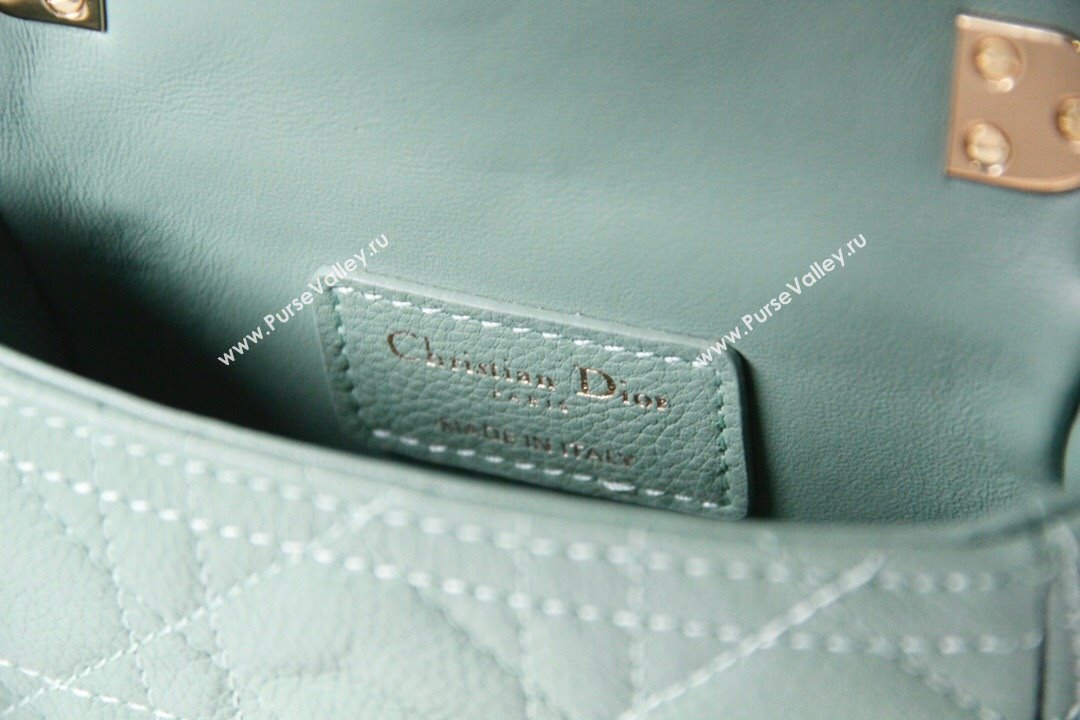 Dior Micro Caro Bag in Green Supple Cannage Calfskin 2024 (DMZ-241812 )