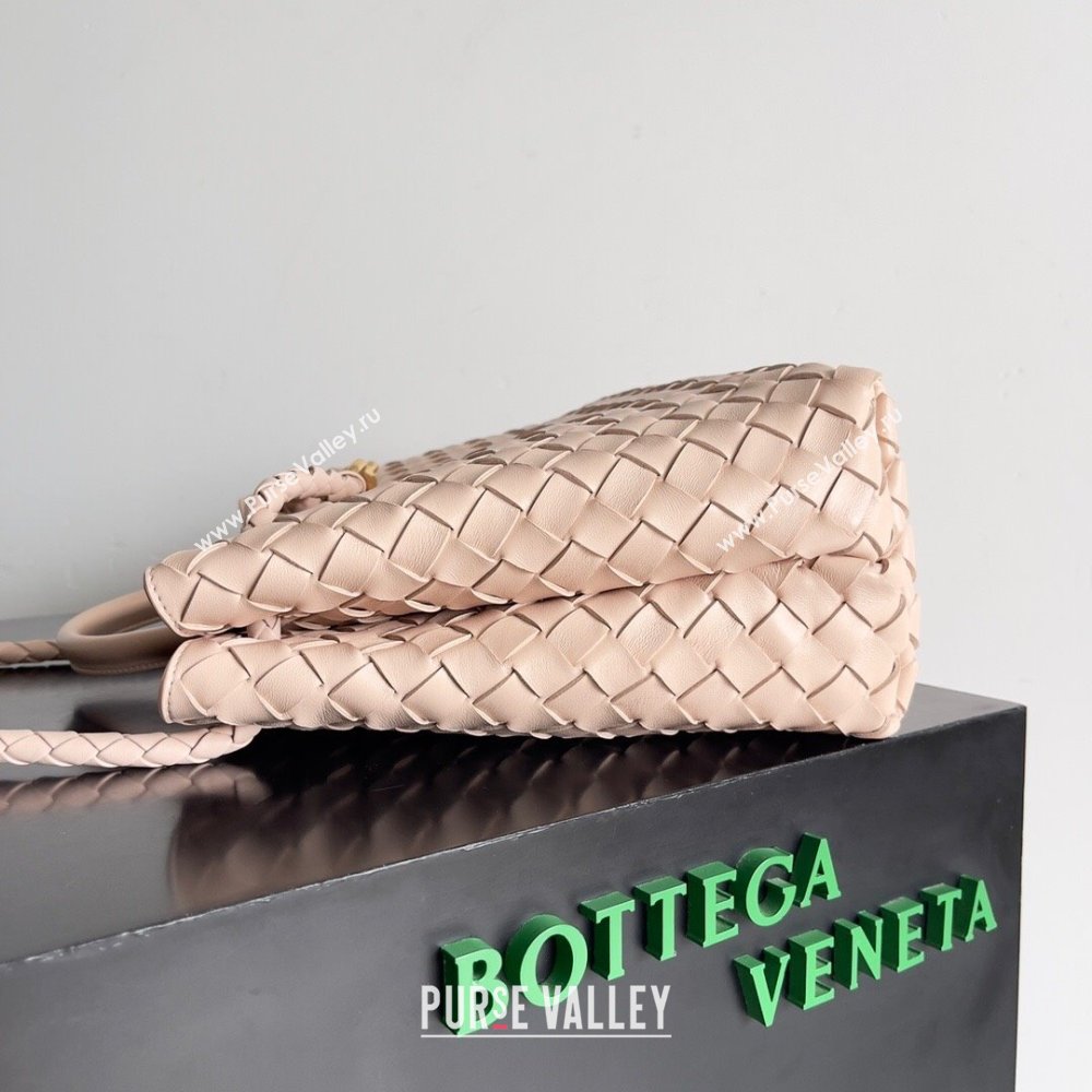 Bottega Veneta Medium Andiamo Top Handle Bag in Intrecciato Leather 743572 Nude Pink 2024 (MS-24042409)