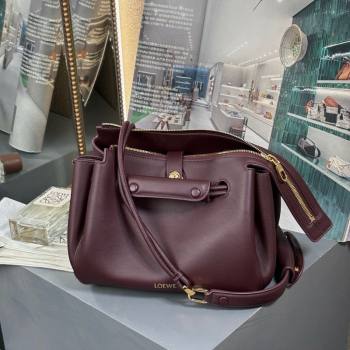 Loewe Small Madrid bag in supple calfskin Dark Burgundy 2025 012452 (nana-250925039)