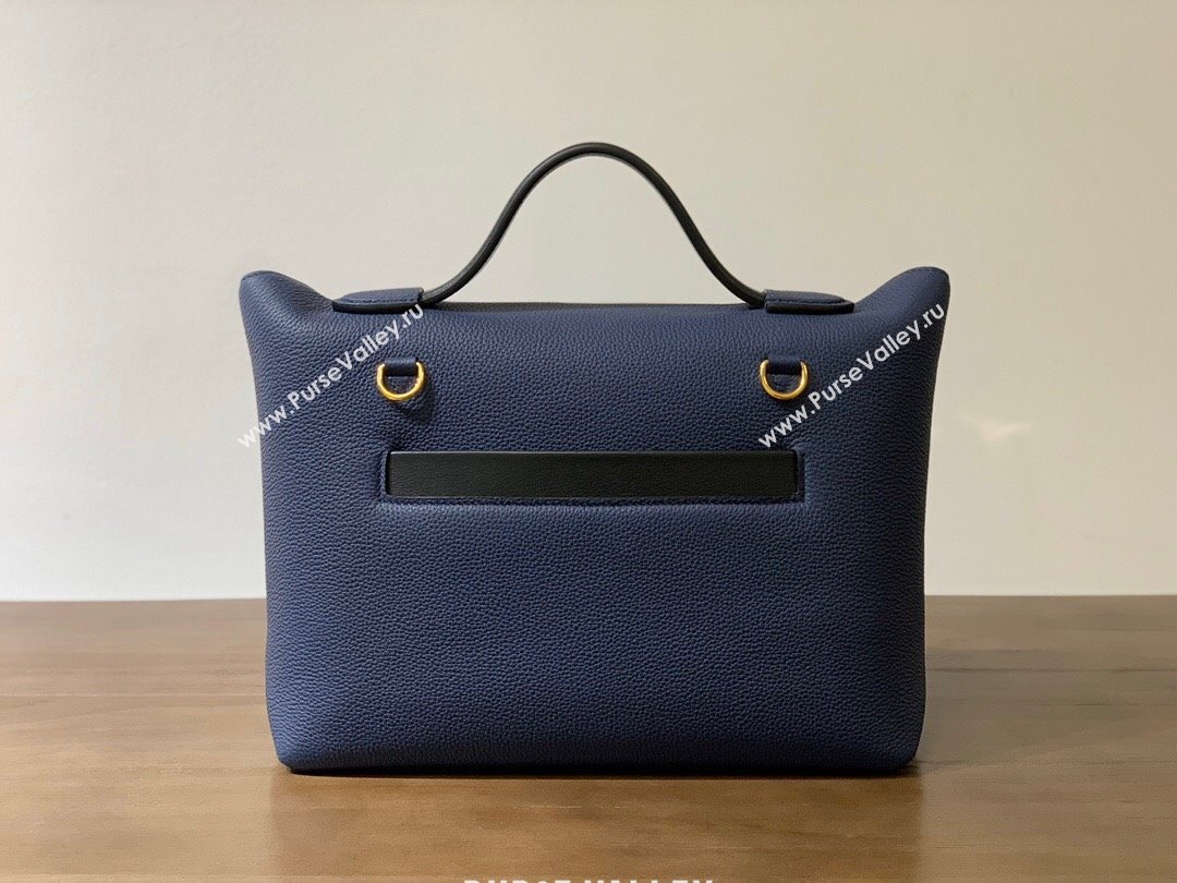 Hermes Kelly 24/24 Bag in Original Evercolor Swift Leather Blue Sapphire/Silver 2024（Full Handmade） (XYA-24111506)