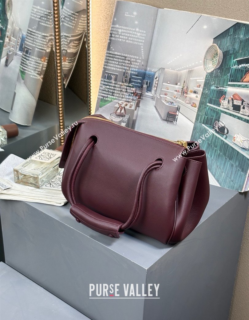 Loewe Small Madrid bag in supple calfskin Dark Burgundy 2025 012452 (nana-250925039)