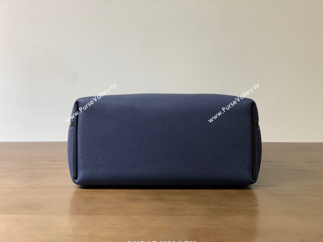 Hermes Kelly 24/24 Bag in Original Evercolor Swift Leather Blue Sapphire/Silver 2024（Full Handmade） (XYA-24111506)