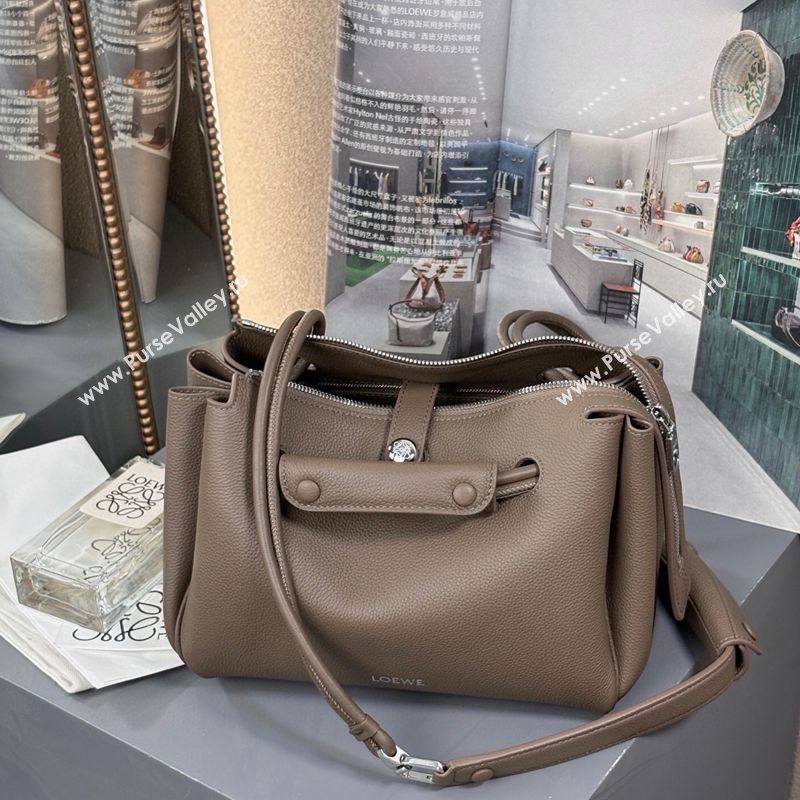 Loewe Small Madrid bag in supple calfskin Taupe 2025 012452 (nana-250925042)