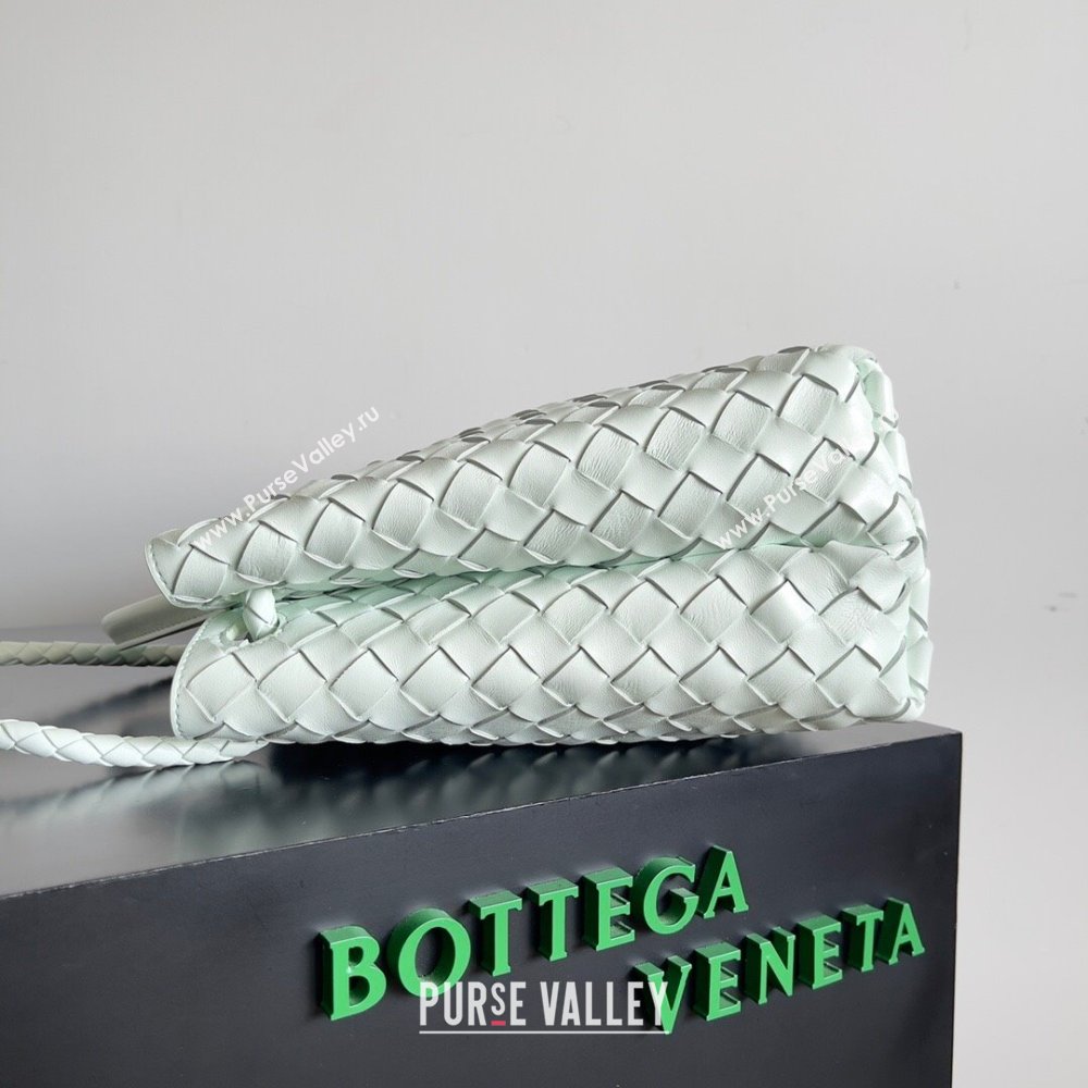 Bottega Veneta Medium Andiamo Top Handle Bag in Intrecciato Leather 743572 Mint Green 2024 (MS-24042413)