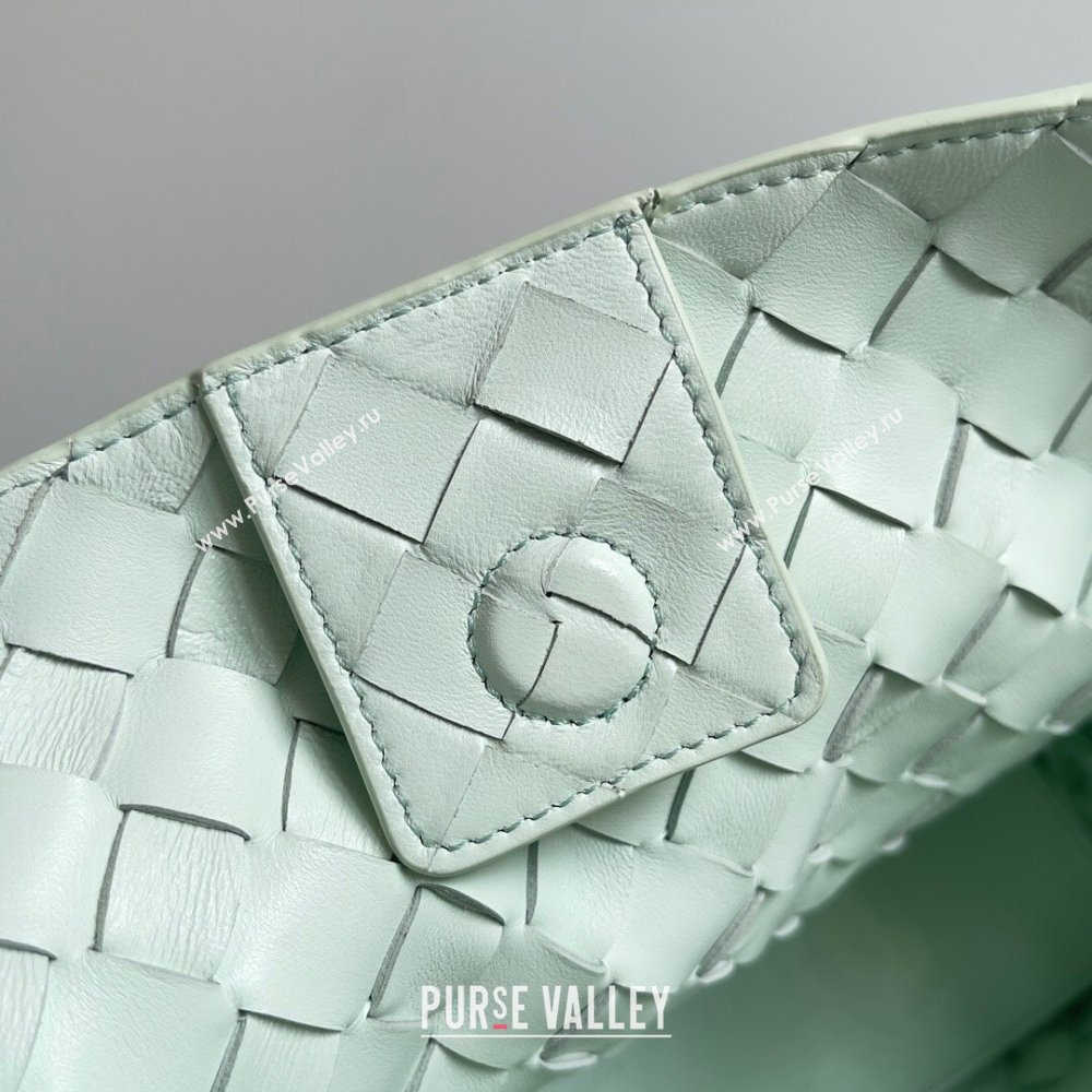 Bottega Veneta Medium Andiamo Top Handle Bag in Intrecciato Leather 743572 Mint Green 2024 (MS-24042413)