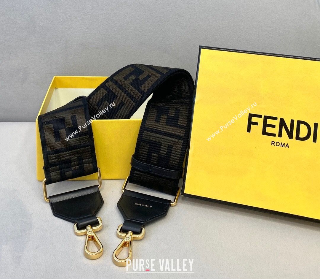 Fendi Strap You Shoulder Strap in Khaki FF Ribbon 2021 (CL-21032014)