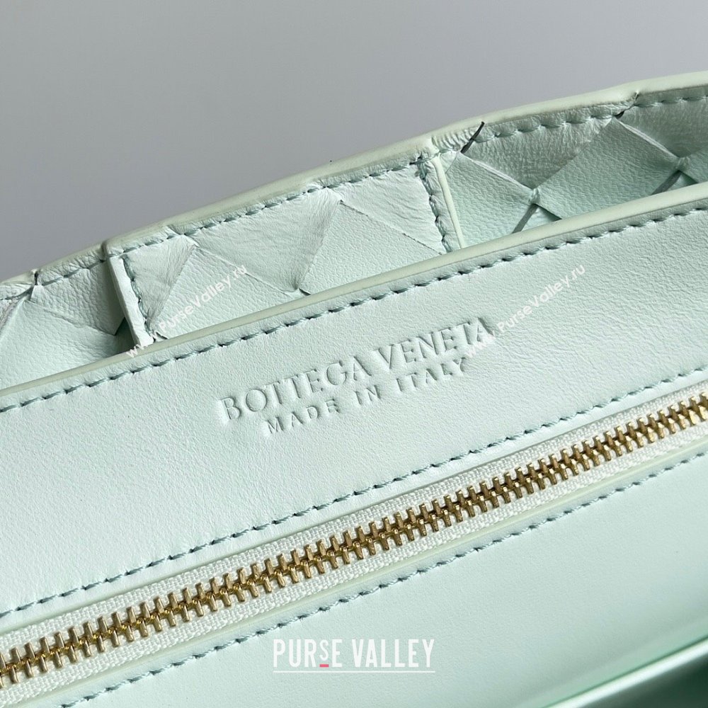 Bottega Veneta Medium Andiamo Top Handle Bag in Intrecciato Leather 743572 Mint Green 2024 (MS-24042413)