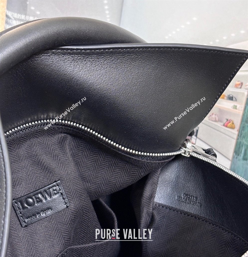 Loewe Large Puzzle Biker bag in shiny calfskin Black 2025 0925 (nana-250925026)