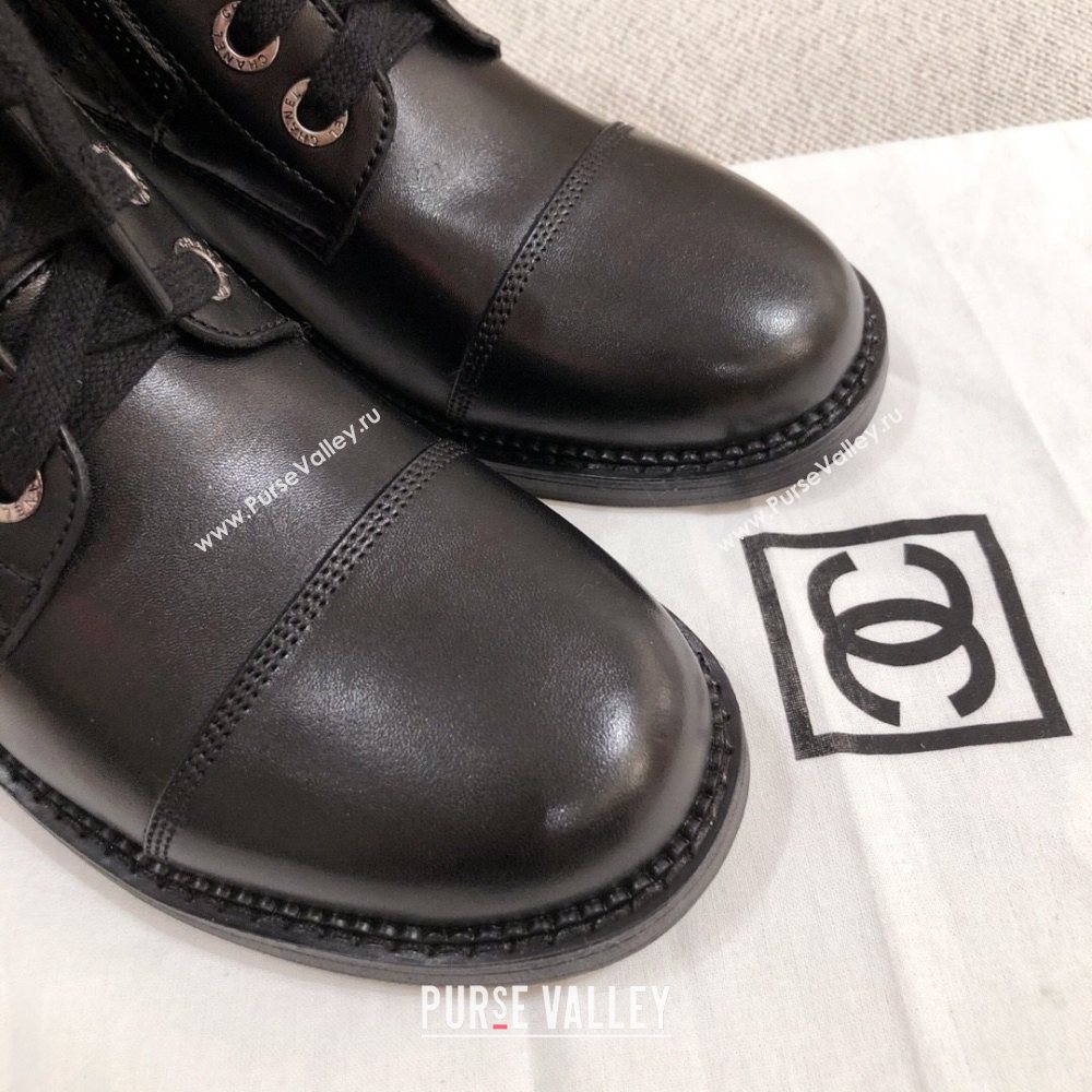 Chanel Quilted Calfskin Short Ankle Boots Black 2020 (KL-20111705)