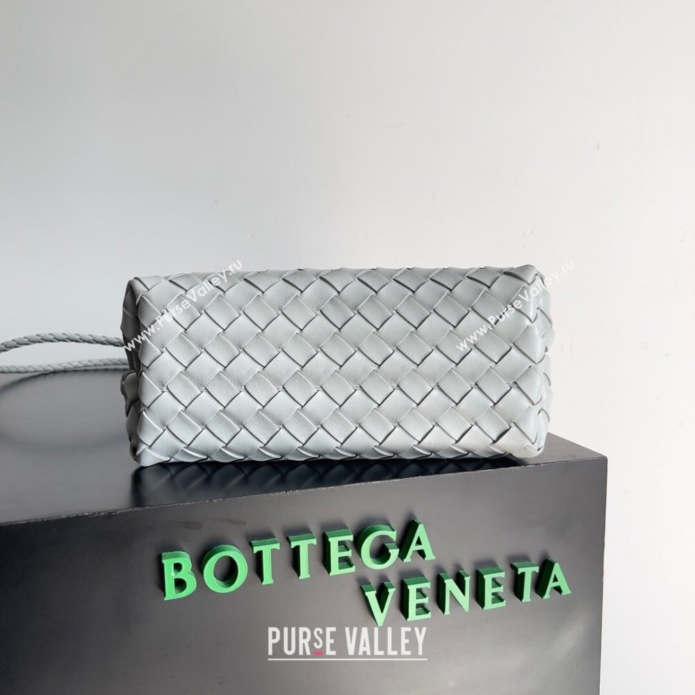 Bottega Veneta Small Andiamo Top Handle Bag in Intrecciato Leather 743568 Agate Grey 2023 (MS-24042417)