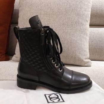 Chanel Quilted Calfskin Short Ankle Boots Black 2020 (KL-20111705)