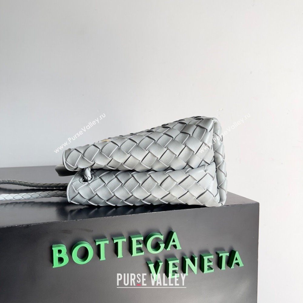 Bottega Veneta Small Andiamo Top Handle Bag in Intrecciato Leather 743568 Agate Grey 2023 (MS-24042417)