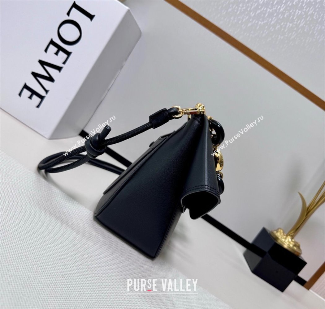 Loewe Medium Ola bag in smooth calfskin Black 2025 012518 (nana-250925043)