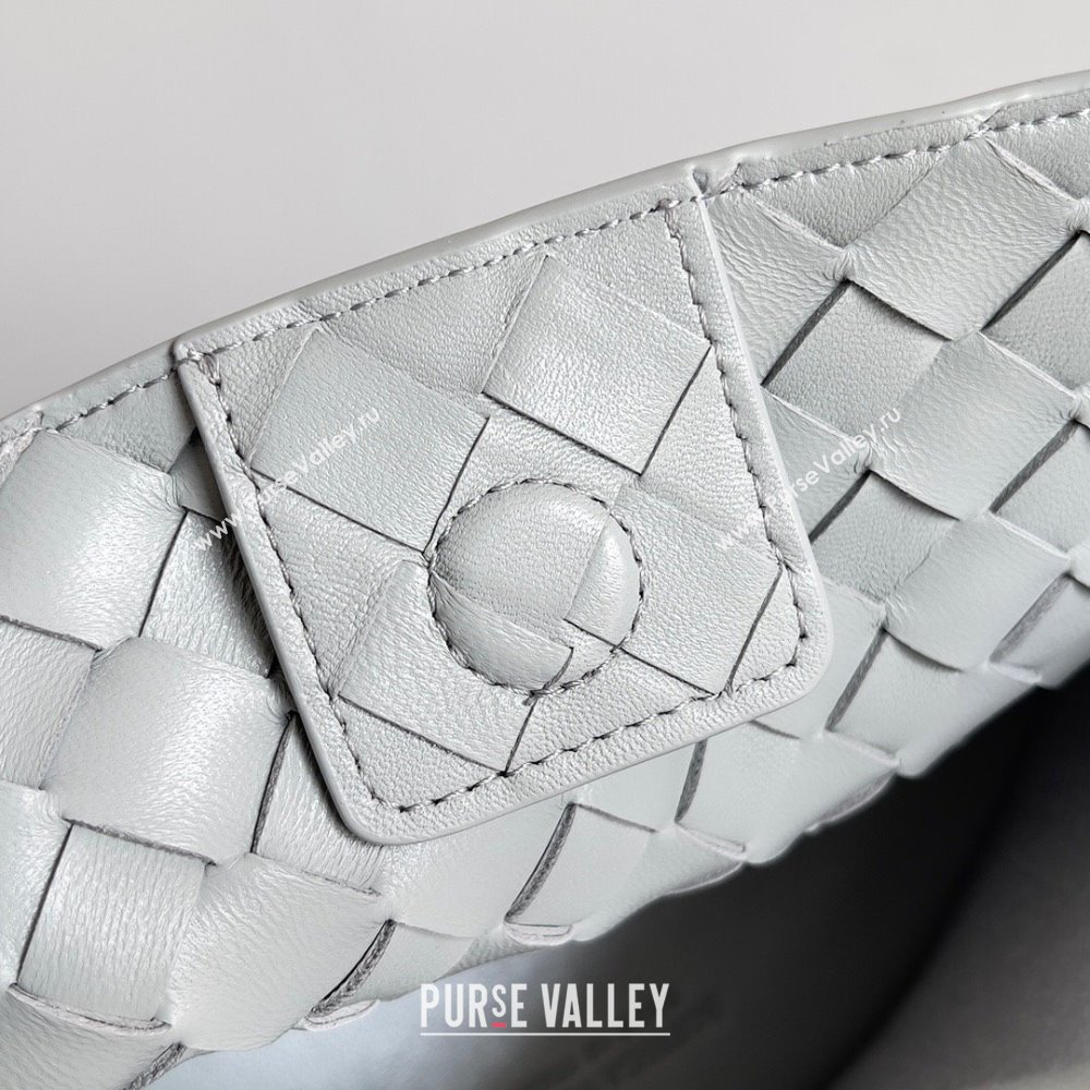 Bottega Veneta Small Andiamo Top Handle Bag in Intrecciato Leather 743568 Agate Grey 2023 (MS-24042417)
