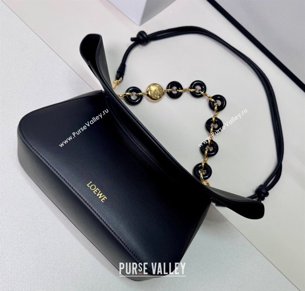 Loewe Medium Ola bag in smooth calfskin Black 2025 012518 (nana-250925043)