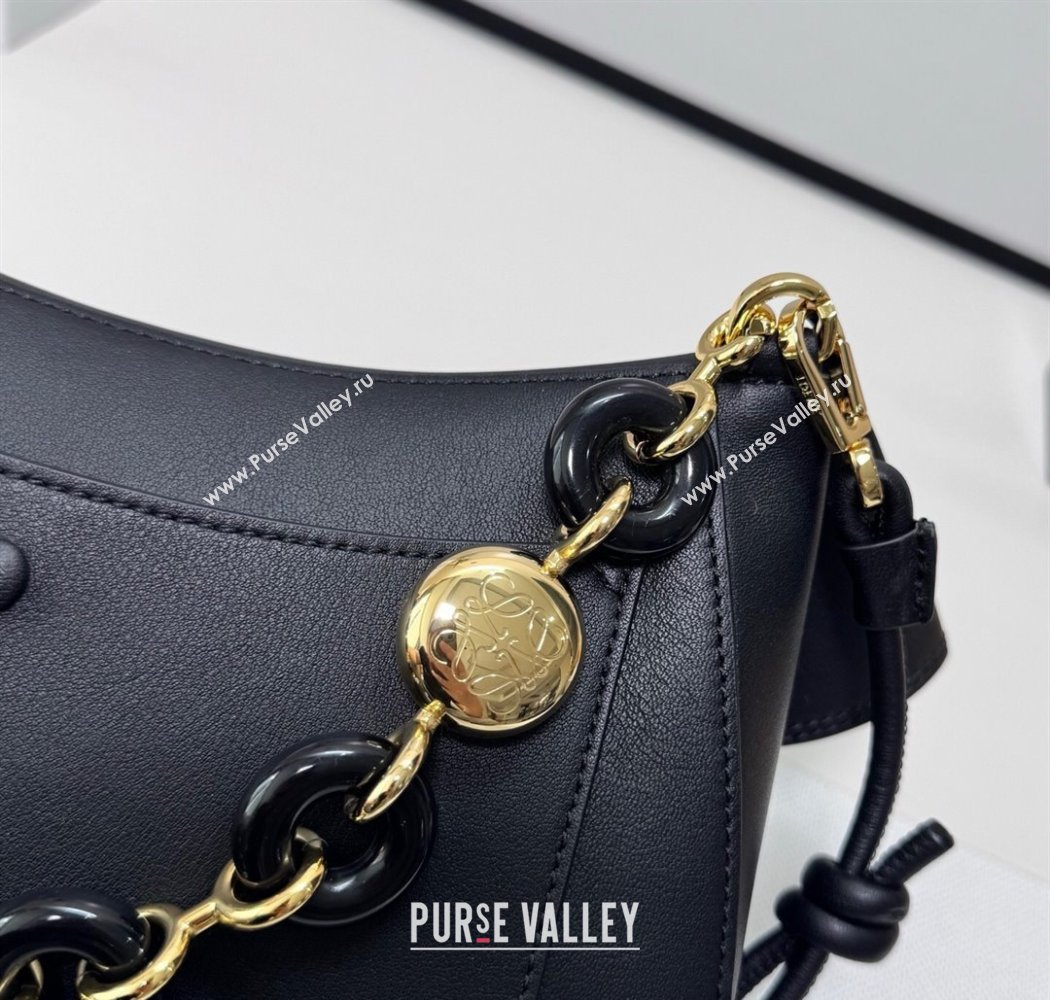 Loewe Medium Ola bag in smooth calfskin Black 2025 012518 (nana-250925043)