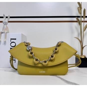 Loewe Medium Ola bag in smooth calfskin Ginger Yellow 2025 012518 (nana-250925044)