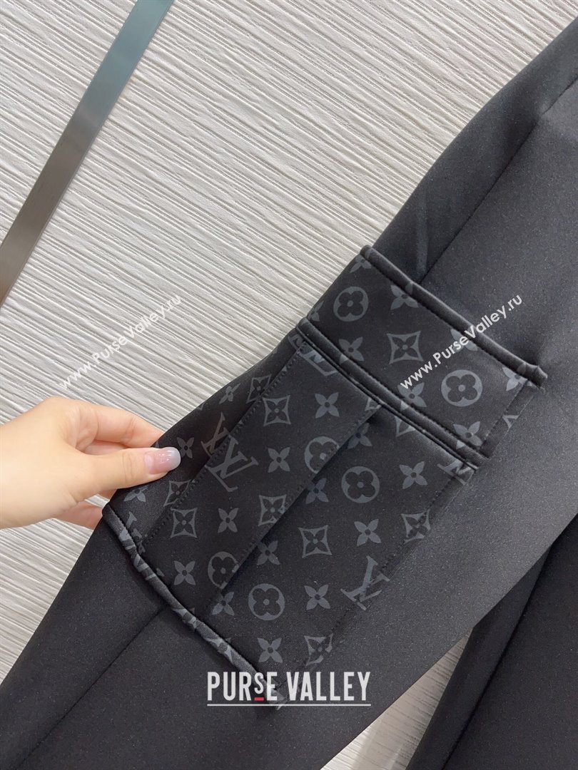 Louis Vuitton Monogram Jacket and Pants LV102012 Black 2023 (Q-23102012)