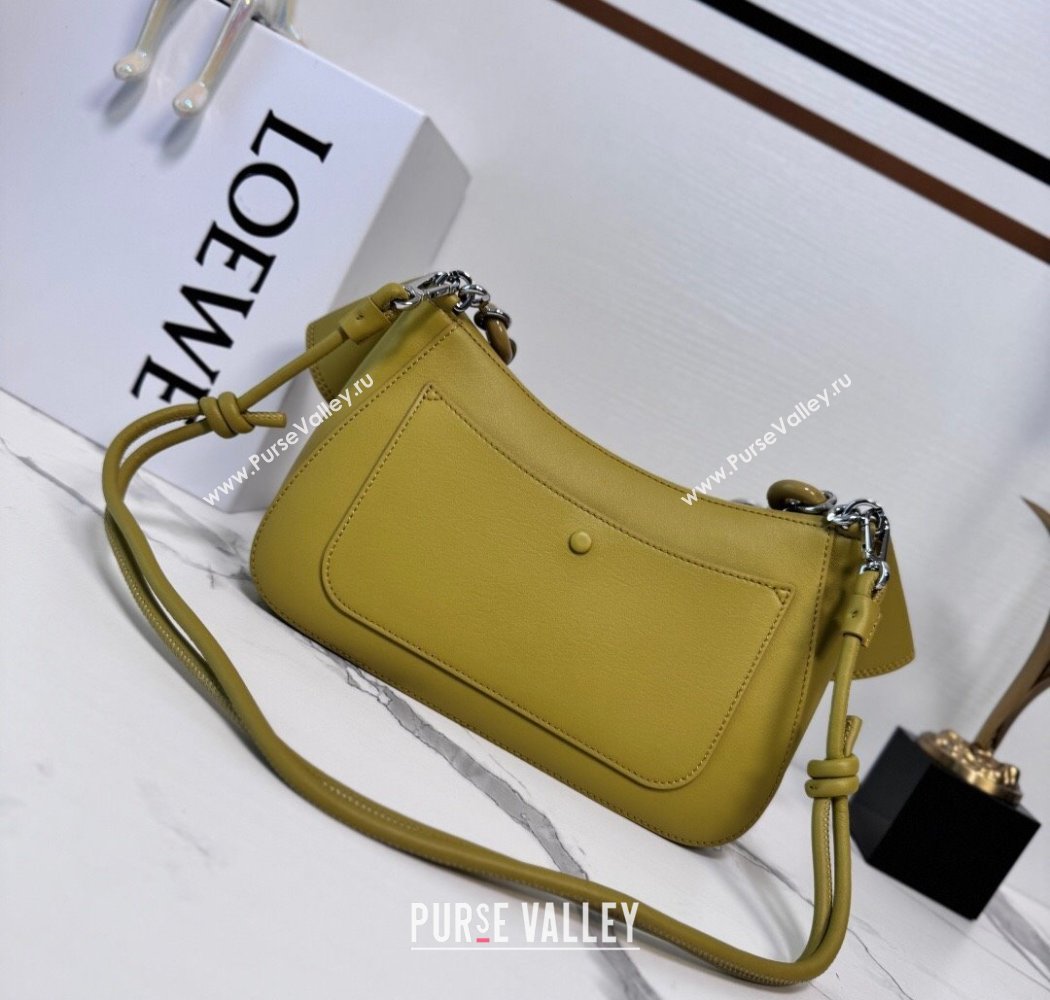 Loewe Medium Ola bag in smooth calfskin Ginger Yellow 2025 012518 (nana-250925044)