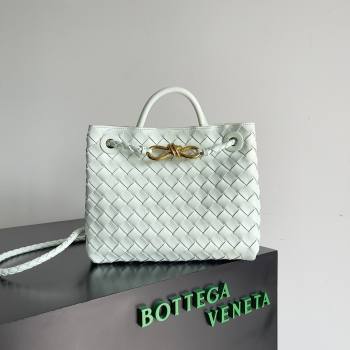 Bottega Veneta Small Andiamo Top Handle Bag in Intrecciato Leather 743568 Mint Green 2024 (MS-24042416)