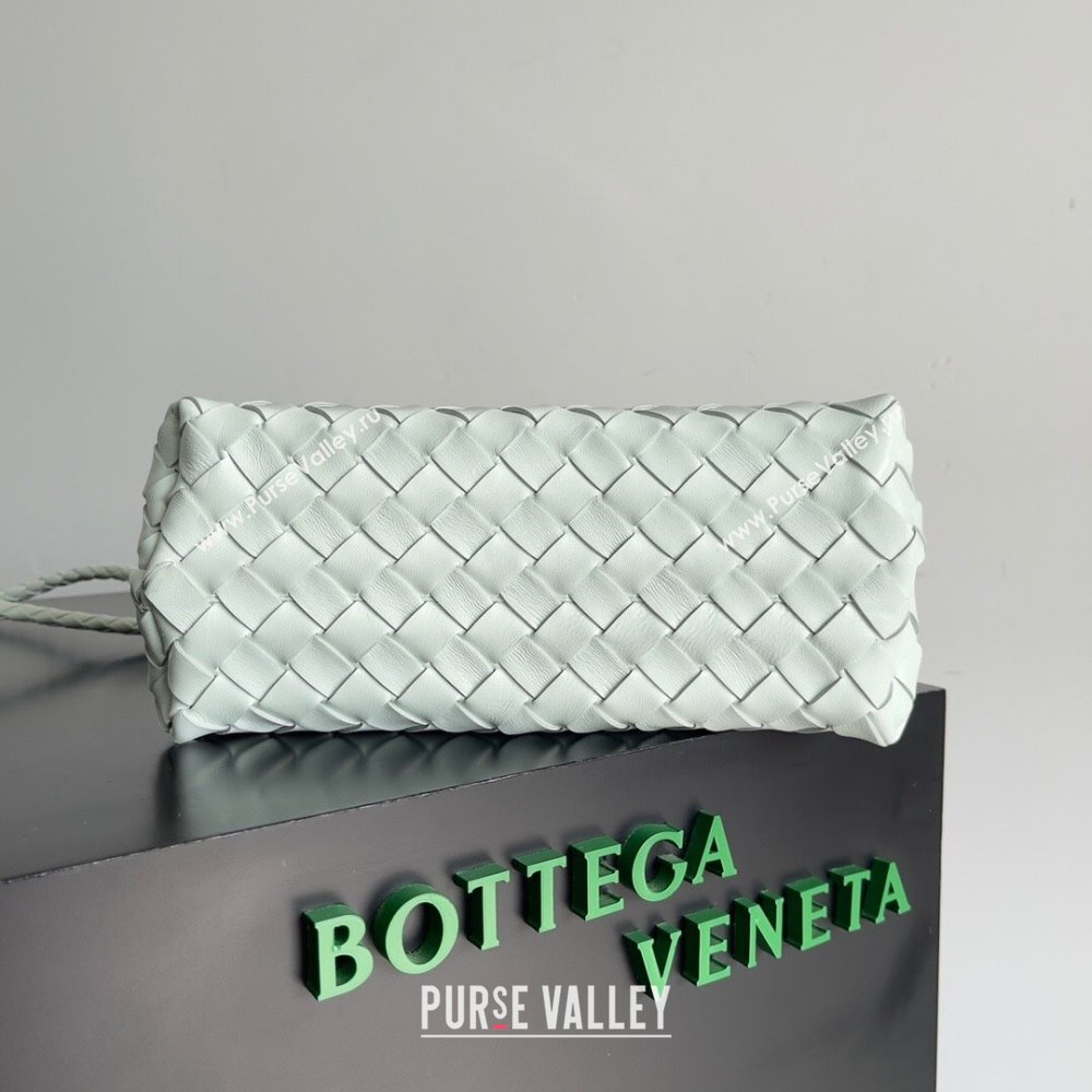 Bottega Veneta Small Andiamo Top Handle Bag in Intrecciato Leather 743568 Mint Green 2024 (MS-24042416)