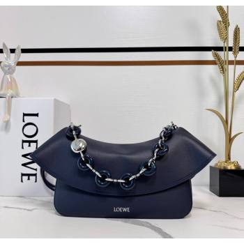 Loewe Medium Ola bag in smooth calfskin Blue 2025 012518 (nana-250925045)