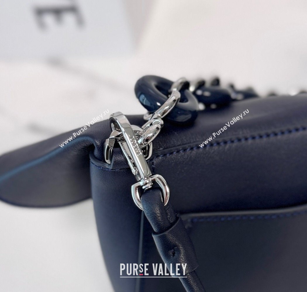 Loewe Medium Ola bag in smooth calfskin Blue 2025 012518 (nana-250925045)