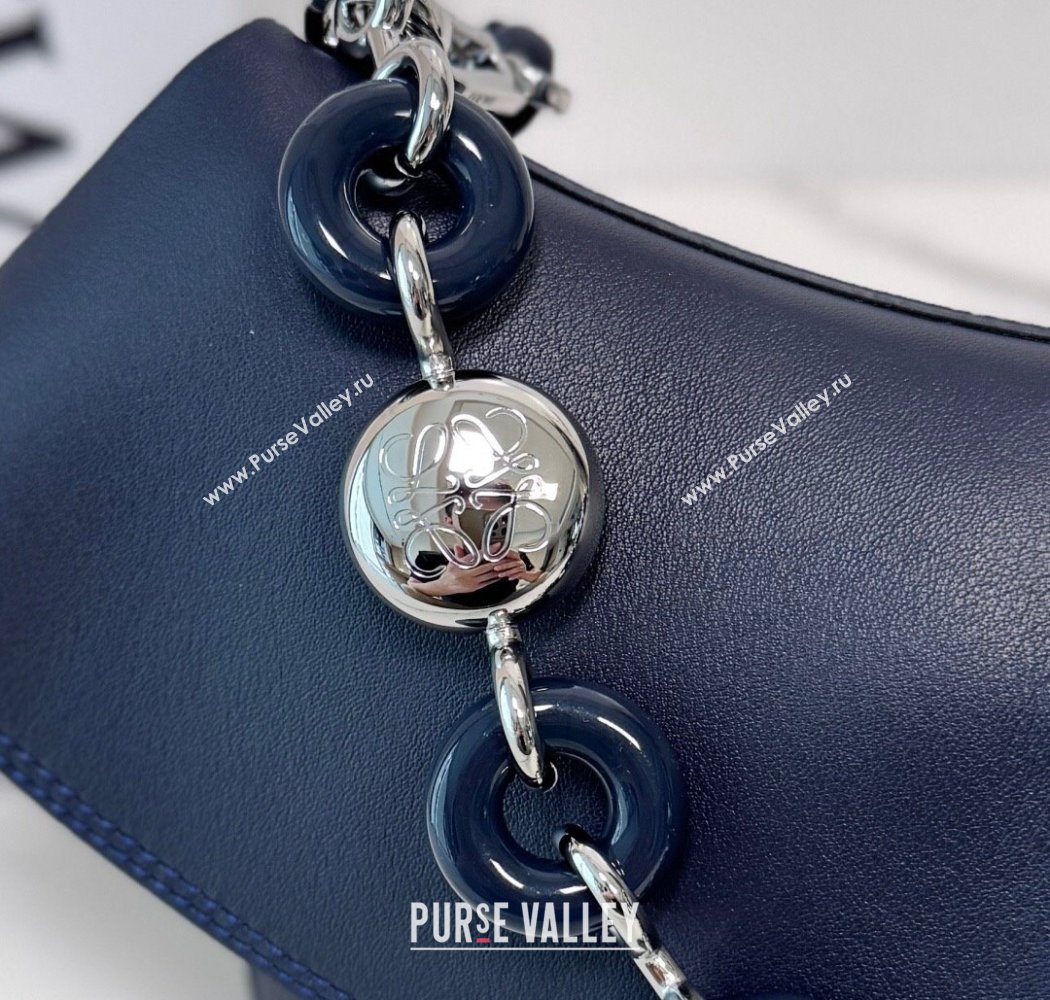 Loewe Medium Ola bag in smooth calfskin Blue 2025 012518 (nana-250925045)
