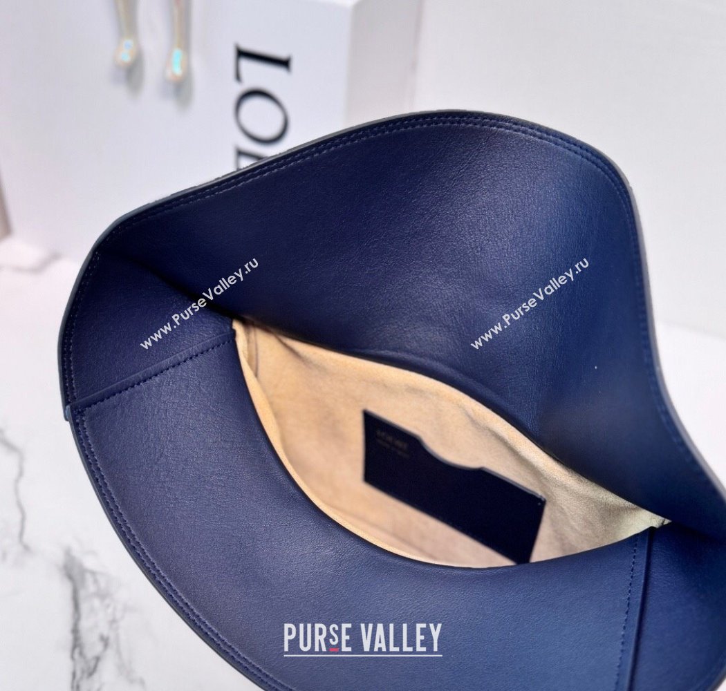 Loewe Medium Ola bag in smooth calfskin Blue 2025 012518 (nana-250925045)