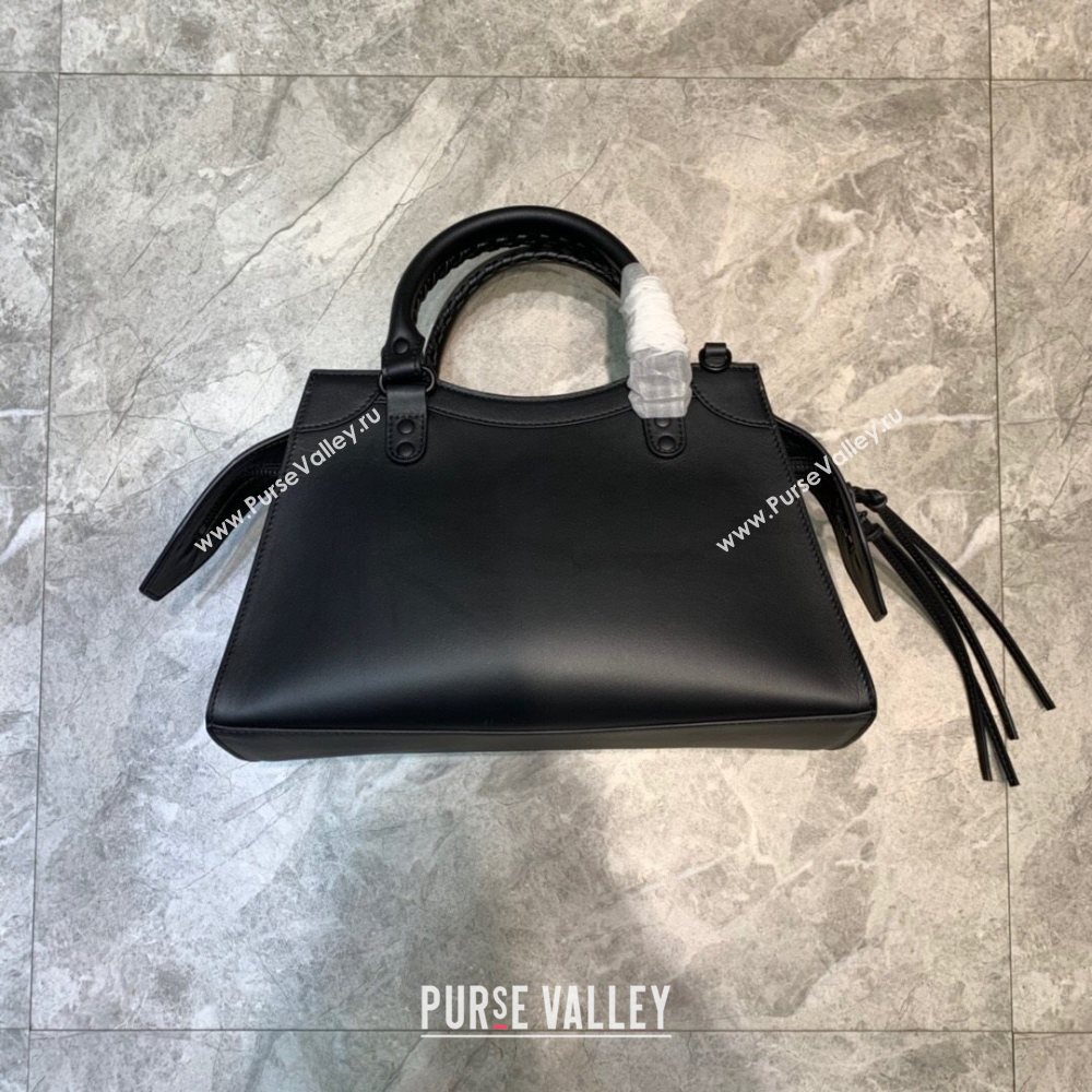 Balenciaga Neo Matte Classic Small Top Handle Bag in Smooth Calfskin All Black 2020 (JM-21010436)