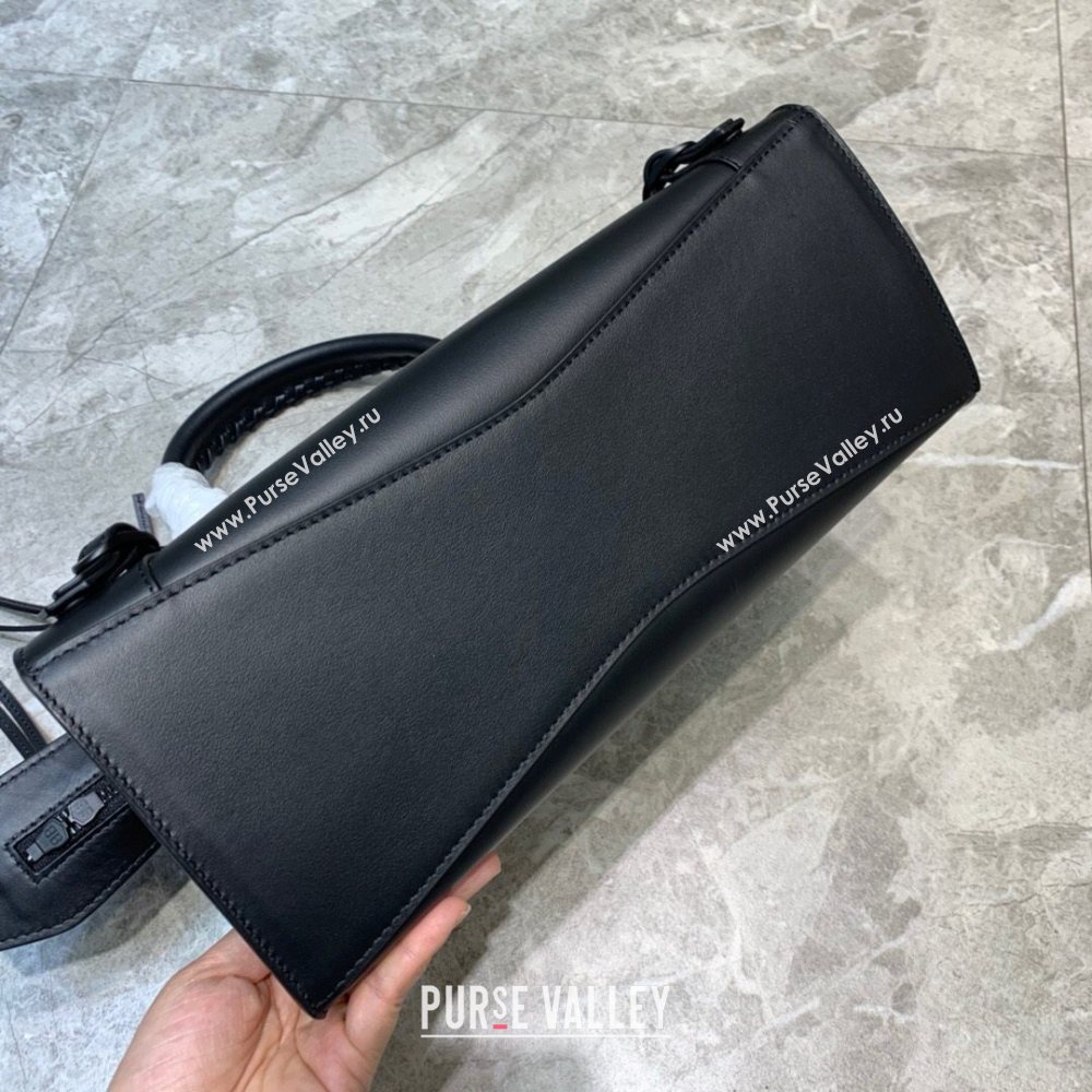 Balenciaga Neo Matte Classic Small Top Handle Bag in Smooth Calfskin All Black 2020 (JM-21010436)