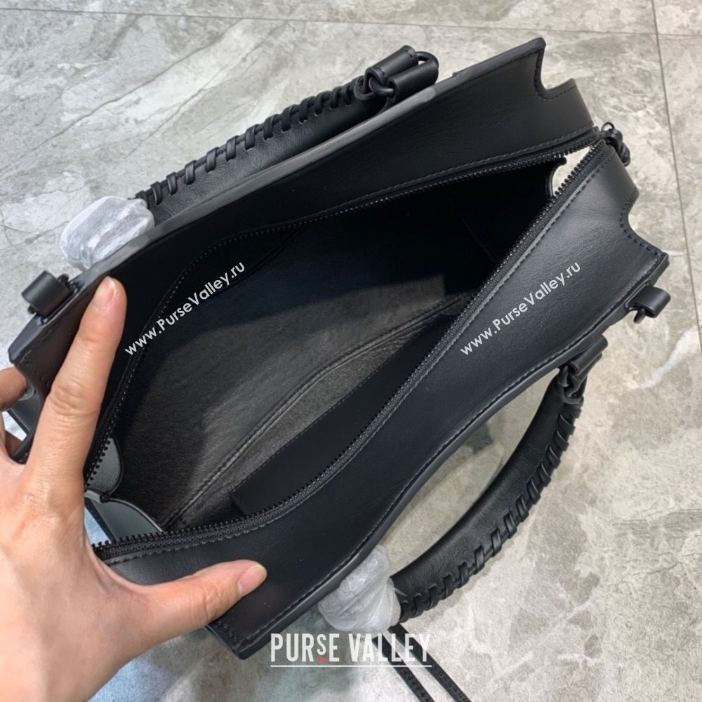 Balenciaga Neo Matte Classic Small Top Handle Bag in Smooth Calfskin All Black 2020 (JM-21010436)