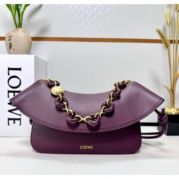 Loewe Medium Ola bag in smooth calfskin Dark Burgundy 2025 012518 (nana-250925046)