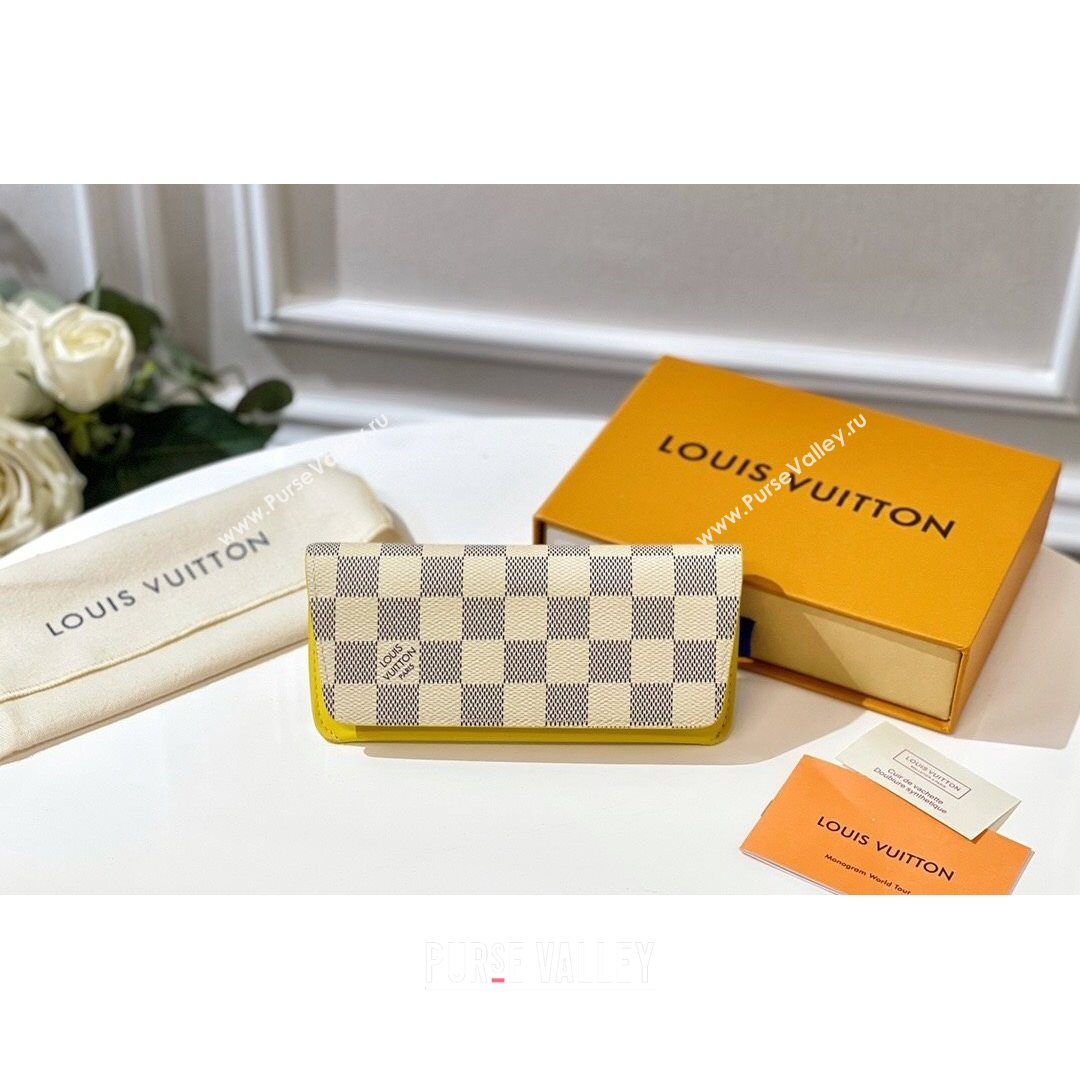 Louis Vuitton Woody Glasses Case Damier Azur Canvas/Yellow 2021 (HY-21082104)