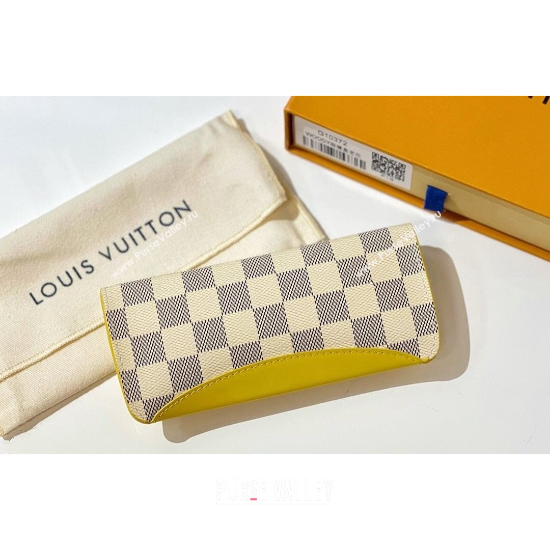 Louis Vuitton Woody Glasses Case Damier Azur Canvas/Yellow 2021 (HY-21082104)