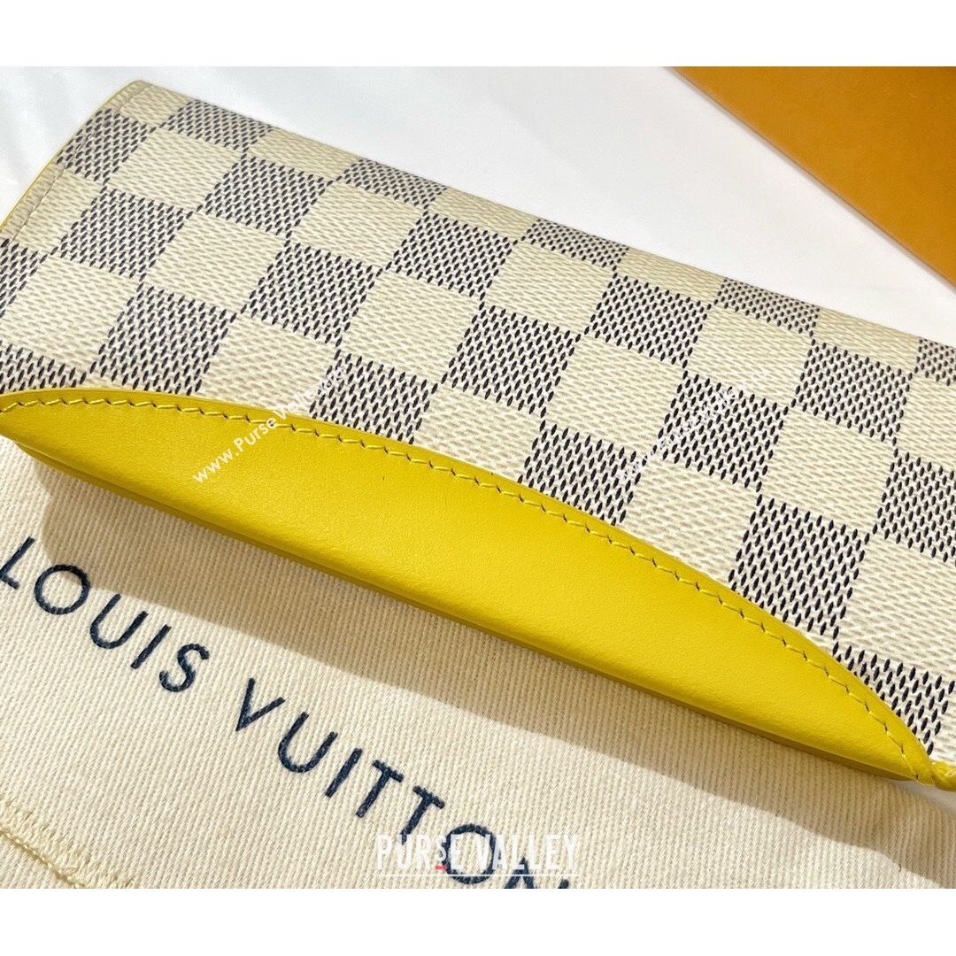 Louis Vuitton Woody Glasses Case Damier Azur Canvas/Yellow 2021 (HY-21082104)