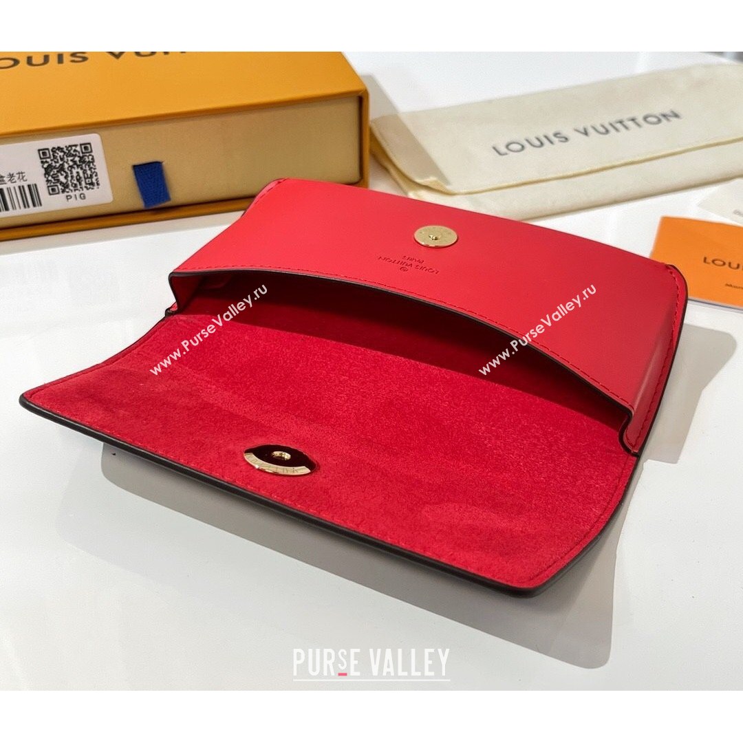 Louis Vuitton Woody Glasses Case Monogram Canvas /Red 2021 (HY-21082103)