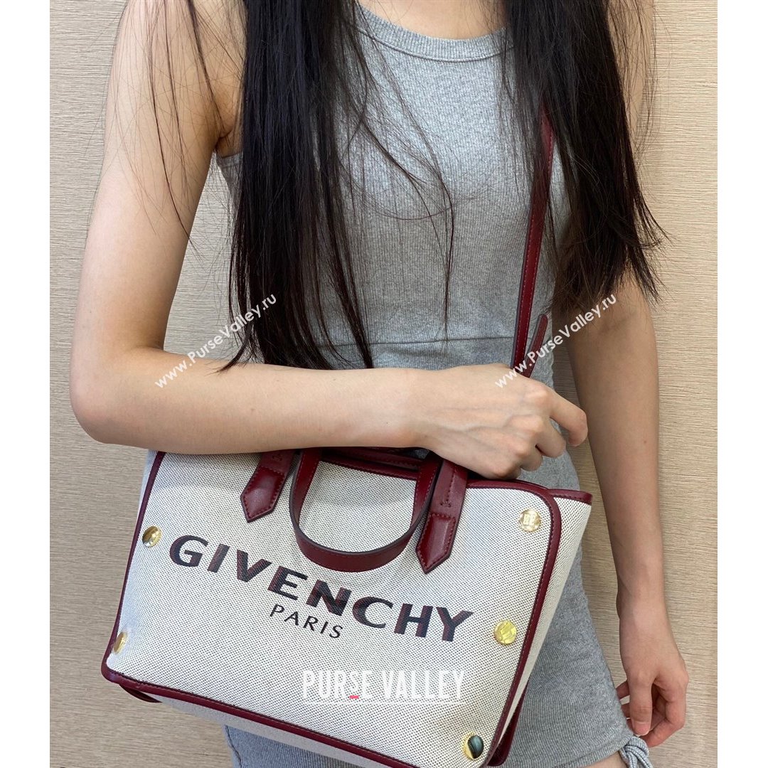 Givenchy Mini Bond White Canvas Tote bag Brown 2021 (YS-21091322)