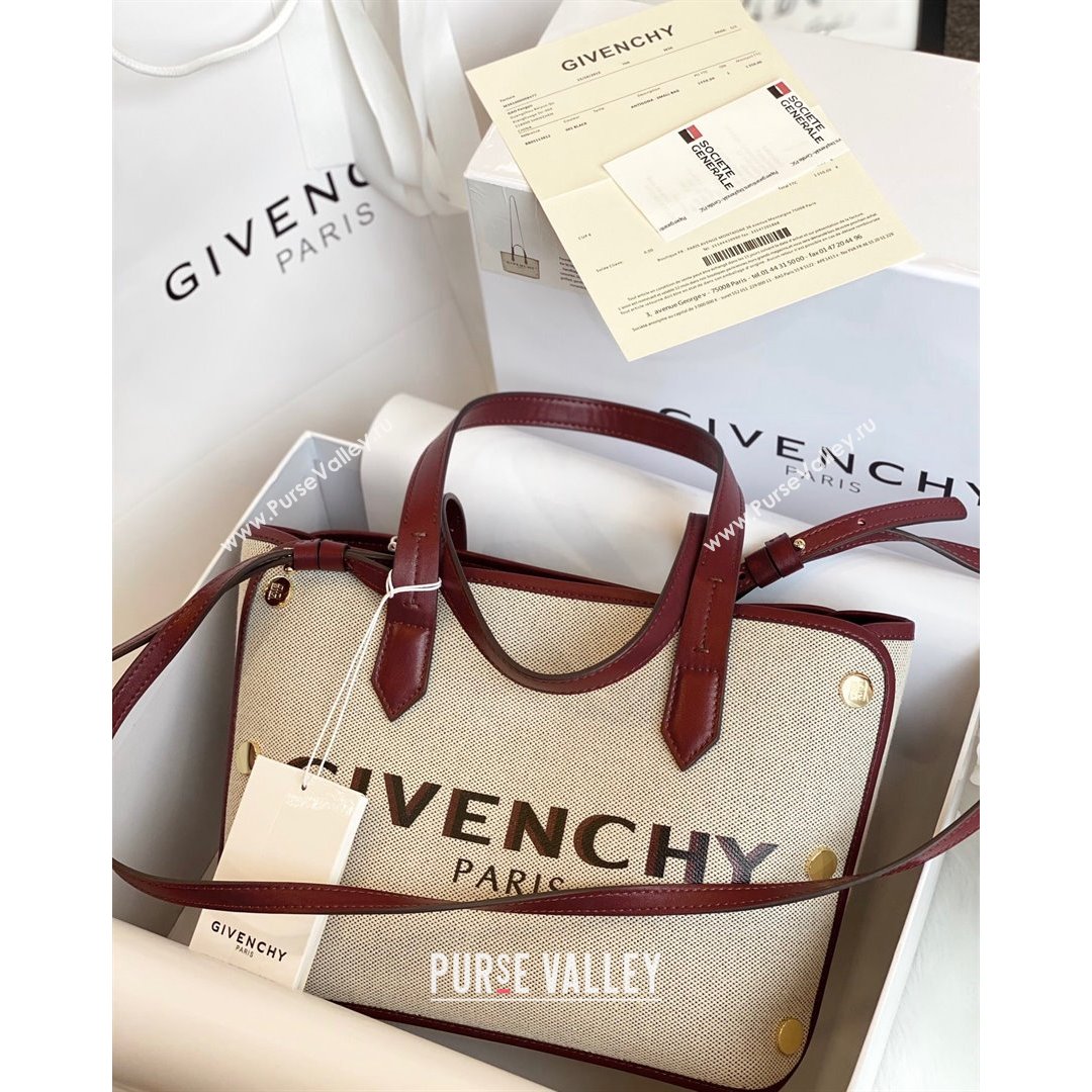 Givenchy Mini Bond White Canvas Tote bag Brown 2021 (YS-21091322)