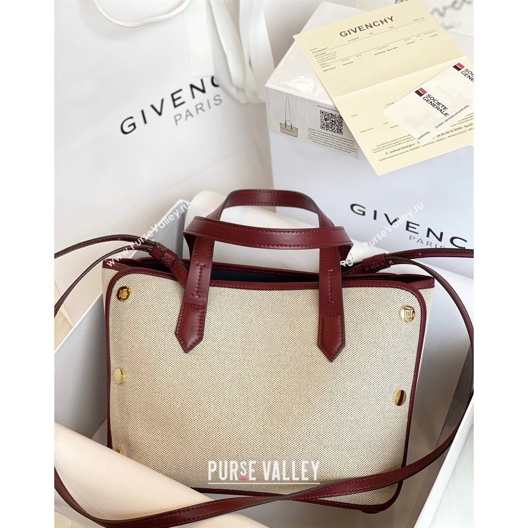 Givenchy Mini Bond White Canvas Tote bag Brown 2021 (YS-21091322)