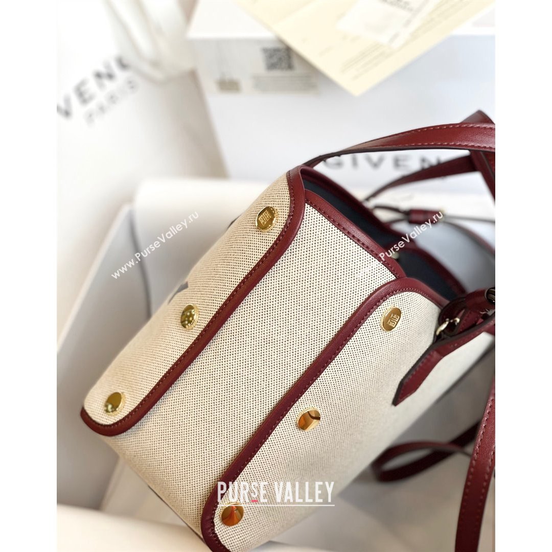 Givenchy Mini Bond White Canvas Tote bag Brown 2021 (YS-21091322)