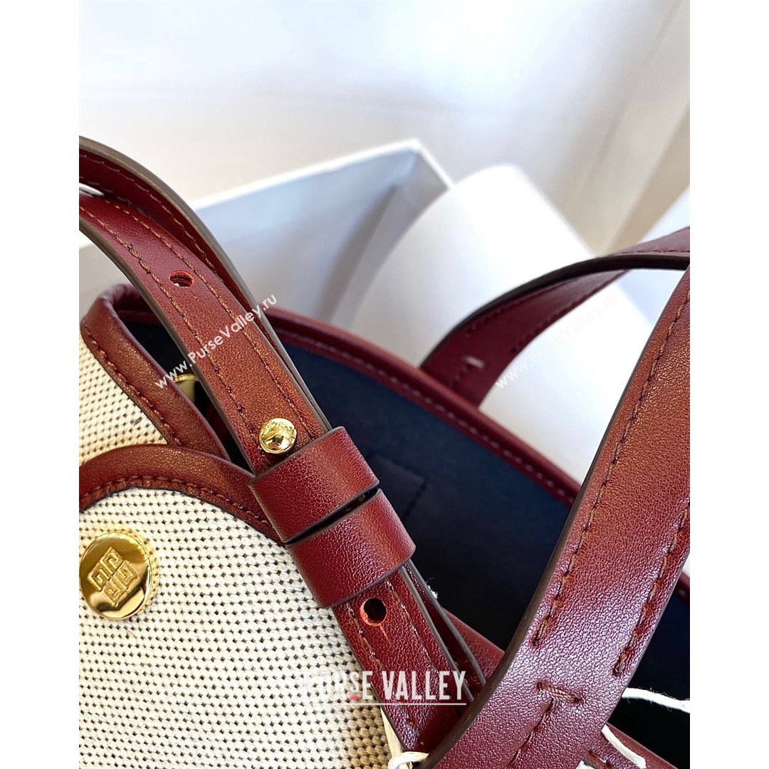 Givenchy Mini Bond White Canvas Tote bag Brown 2021 (YS-21091322)