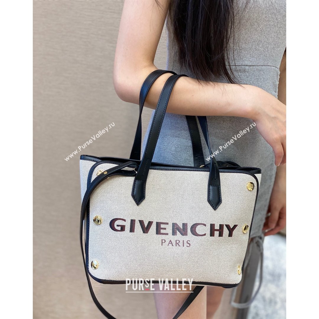 Givenchy Mini Bond White Canvas Tote bag Black 2021 (YS-21091323)