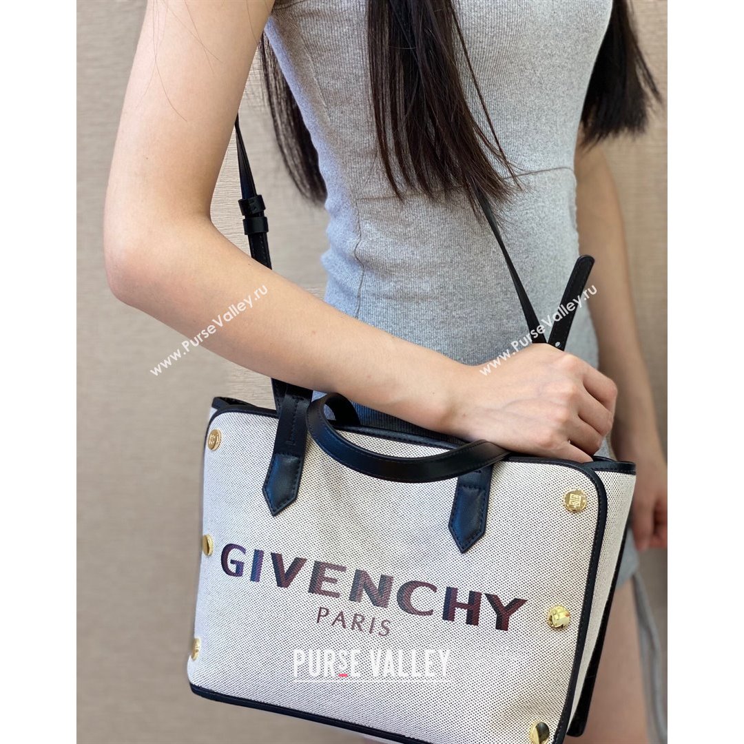 Givenchy Mini Bond White Canvas Tote bag Black 2021 (YS-21091323)